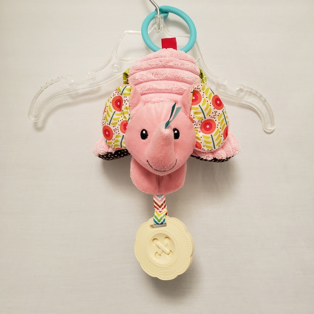 Infantino Gaga Jittery Pink Elephant Teether
